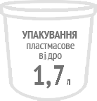 Пластмасове відро, 1,7 л