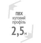 Профіль кутовий ПВХ із сіткою  2,5 м