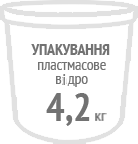 Пластмасове відро, 4,2 кг.