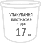 Пластмасове відро, 17 кг.